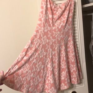 Pink strapless dress